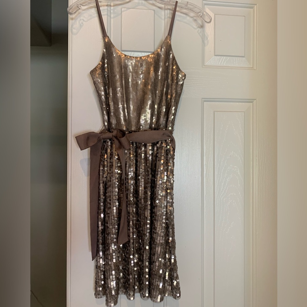 New Express Gold Sequin Dress size XS